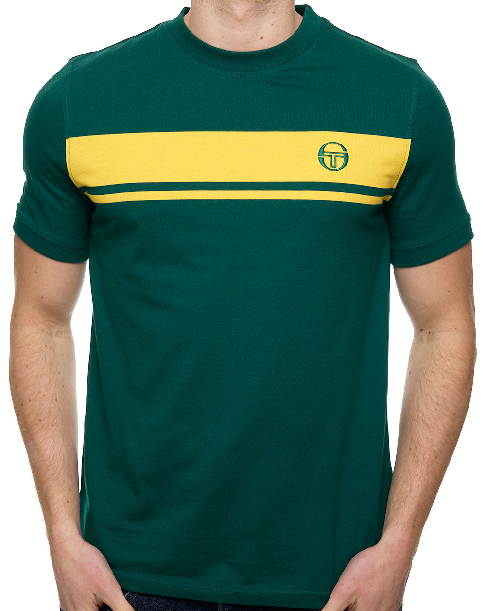 Sergio Tacchini Masters T Shirt Deep Green/Yellow