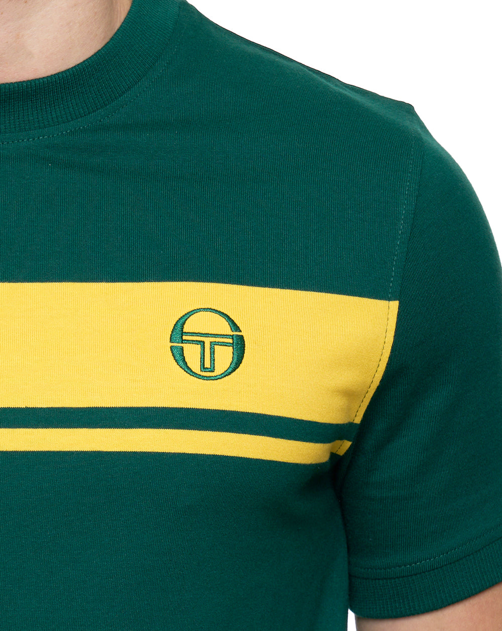Sergio Tacchini Masters T Shirt Deep Green/Yellow