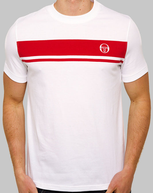 Sergio Tacchini Sergio Tacchini Masters T Shirt White/Dark Red