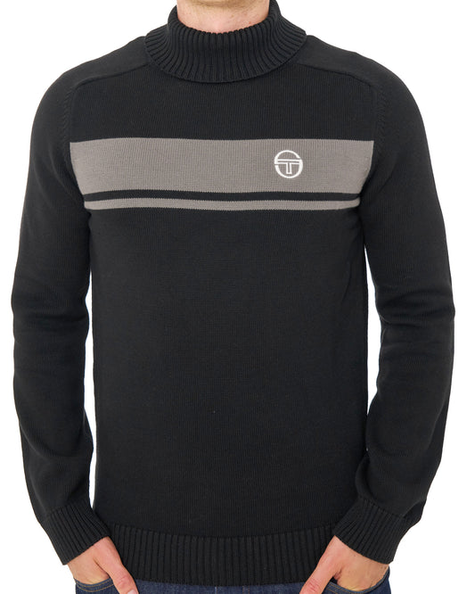 Sergio Tacchini Sergio Tacchini Masters Roll Neck Knit Black / Grey