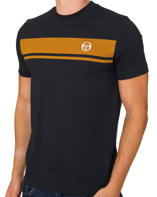 Sergio Tacchini Sergio Tacchini Masters T Shirt Black/Golden Brown