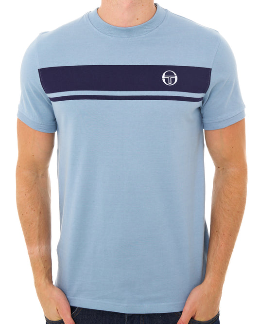 Sergio Tacchini Sergio Tacchini Masters T Shirt Dusky Blue/Navy