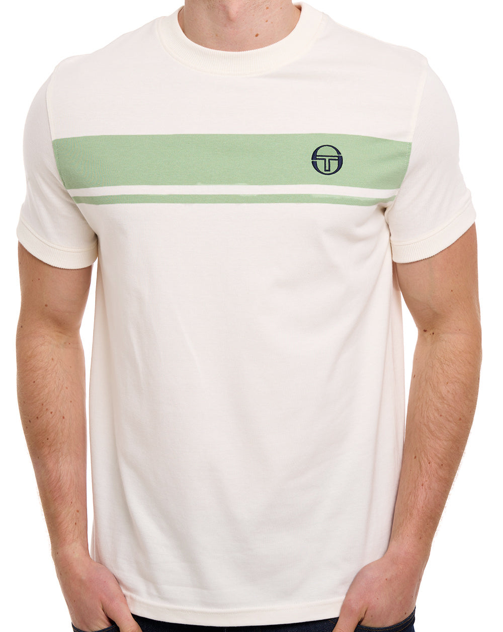 Sergio Tacchini Masters T Shirt Gardenia / Green