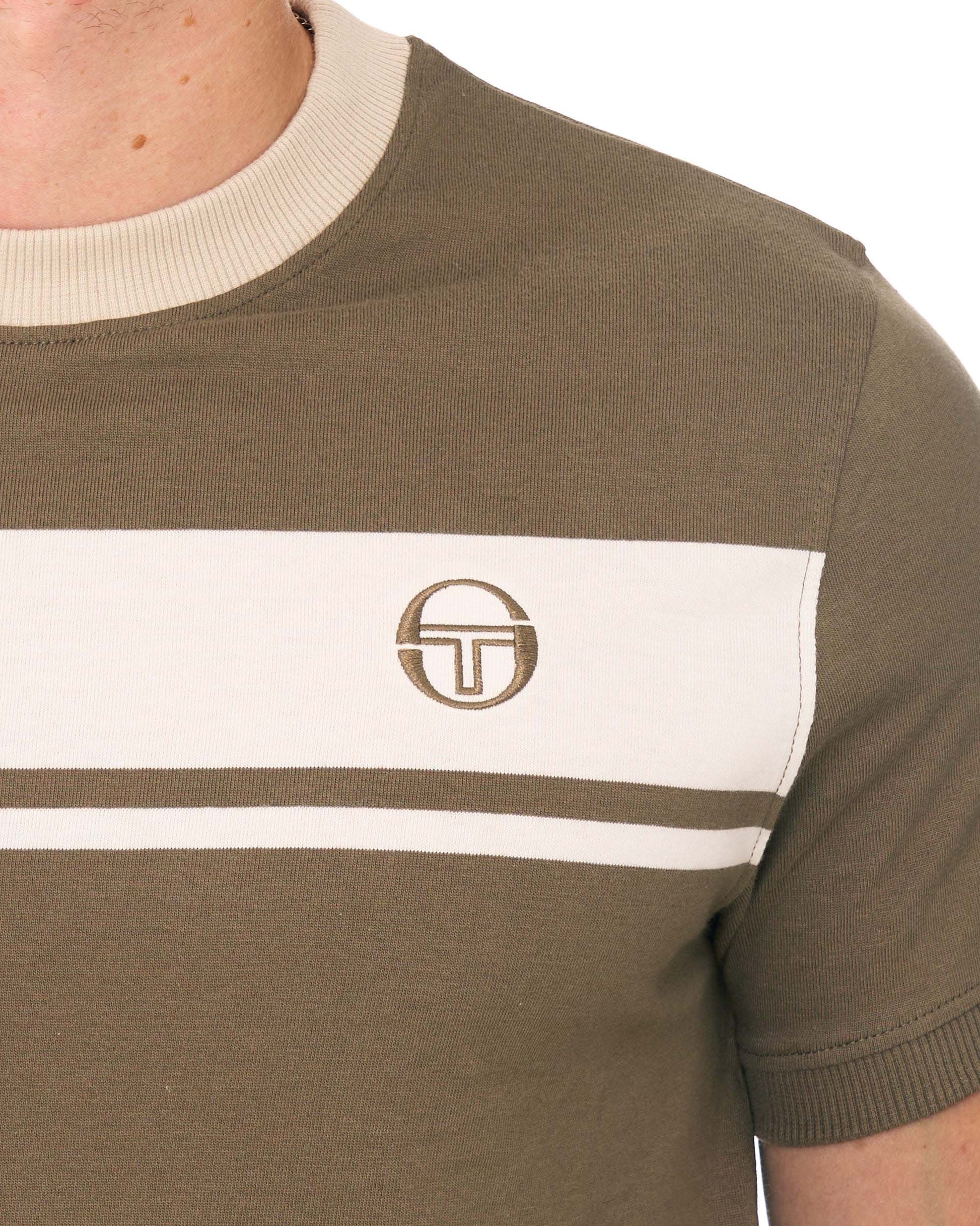 Sergio Tacchini Masters T Shirt Light Brown/Gardenia