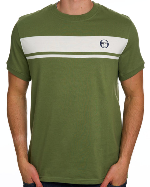 Sergio Tacchini Masters T Shirt Loden Green/Gardenia