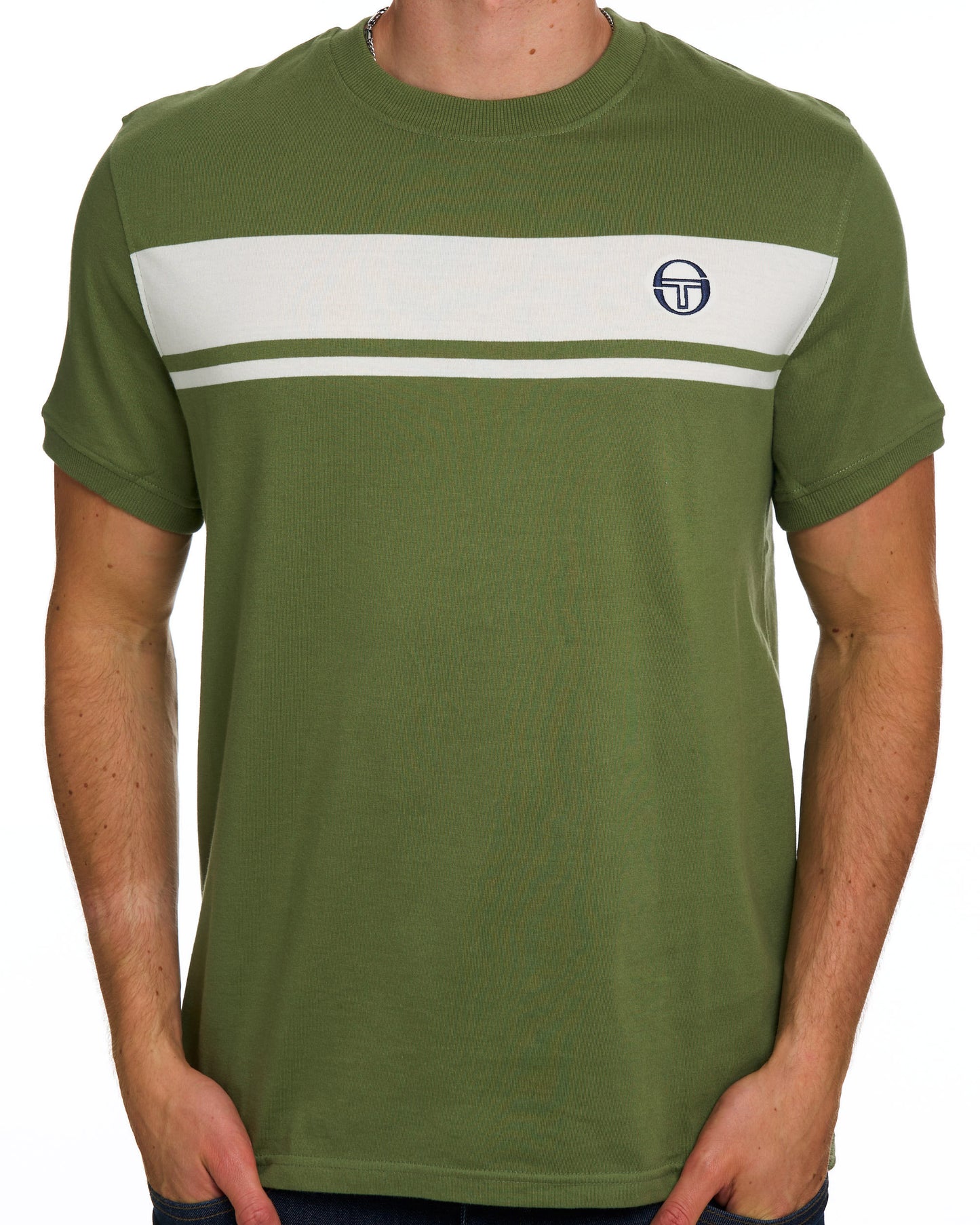 Sergio Tacchini Masters T Shirt Loden Green/Gardenia