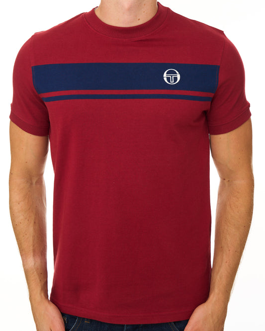Sergio Tacchini Sergio Tacchini Masters T Shirt Merlot/Navy Blue