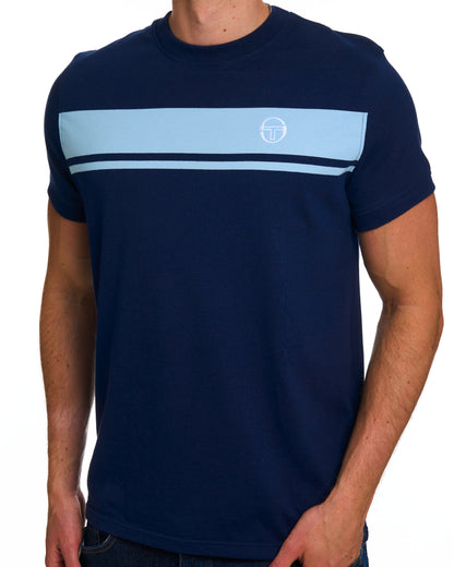 Sergio Tacchini Masters T Shirt Navy Sky