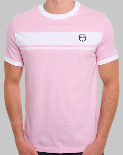 Sergio Tacchini Masters T Shirt Pink/White