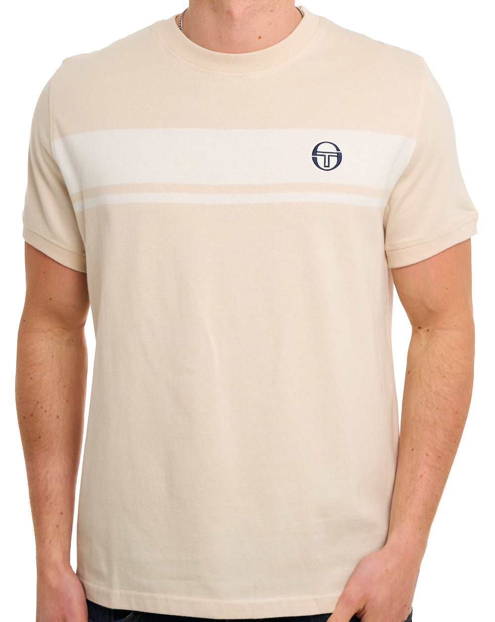 Sergio Tacchini Masters T Shirt Sandshell/Gardenia