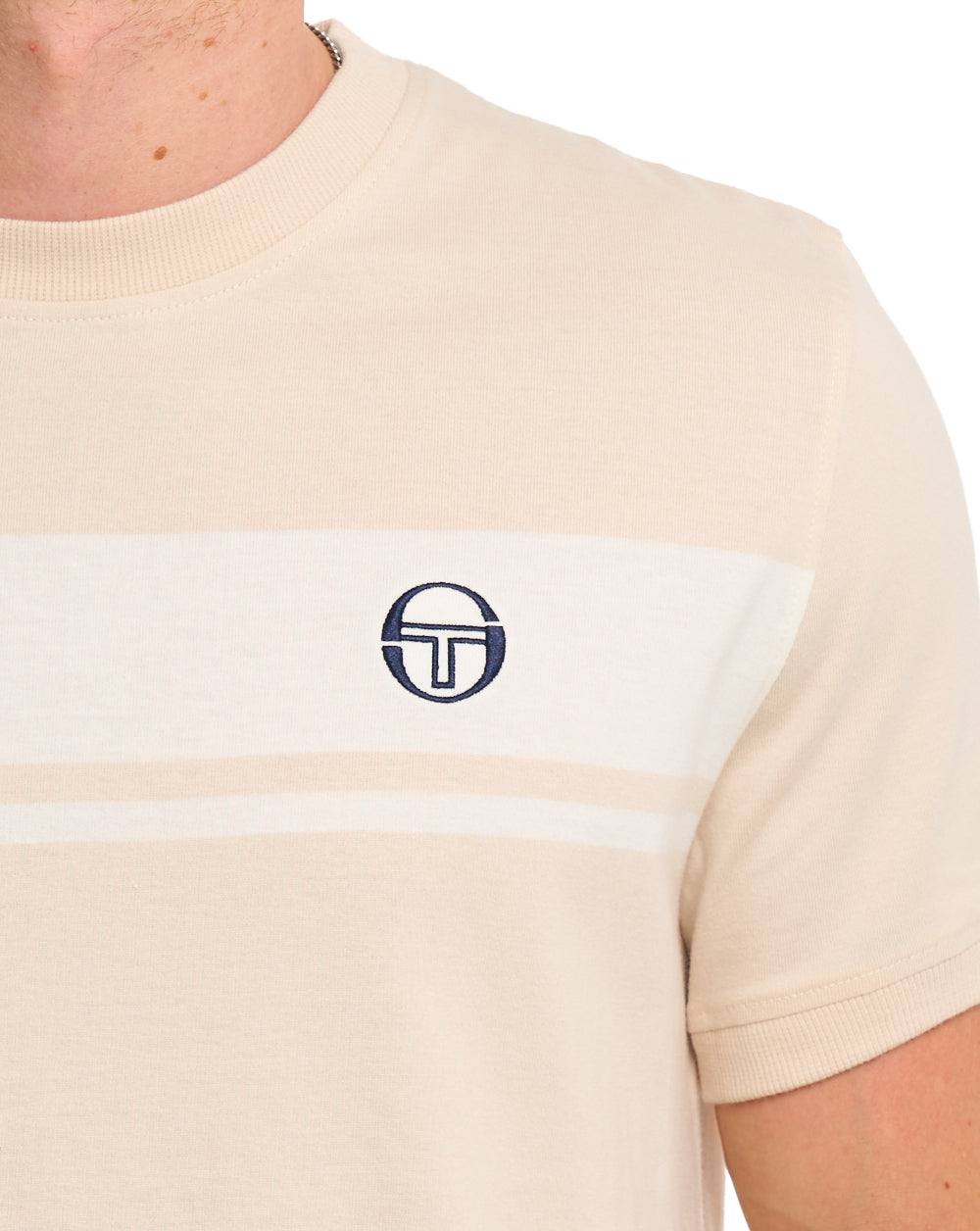 Sergio Tacchini Masters T Shirt Sandshell/Gardenia