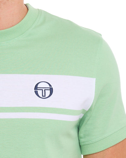 Sergio Tacchini Masters T Shirt Soft Green White