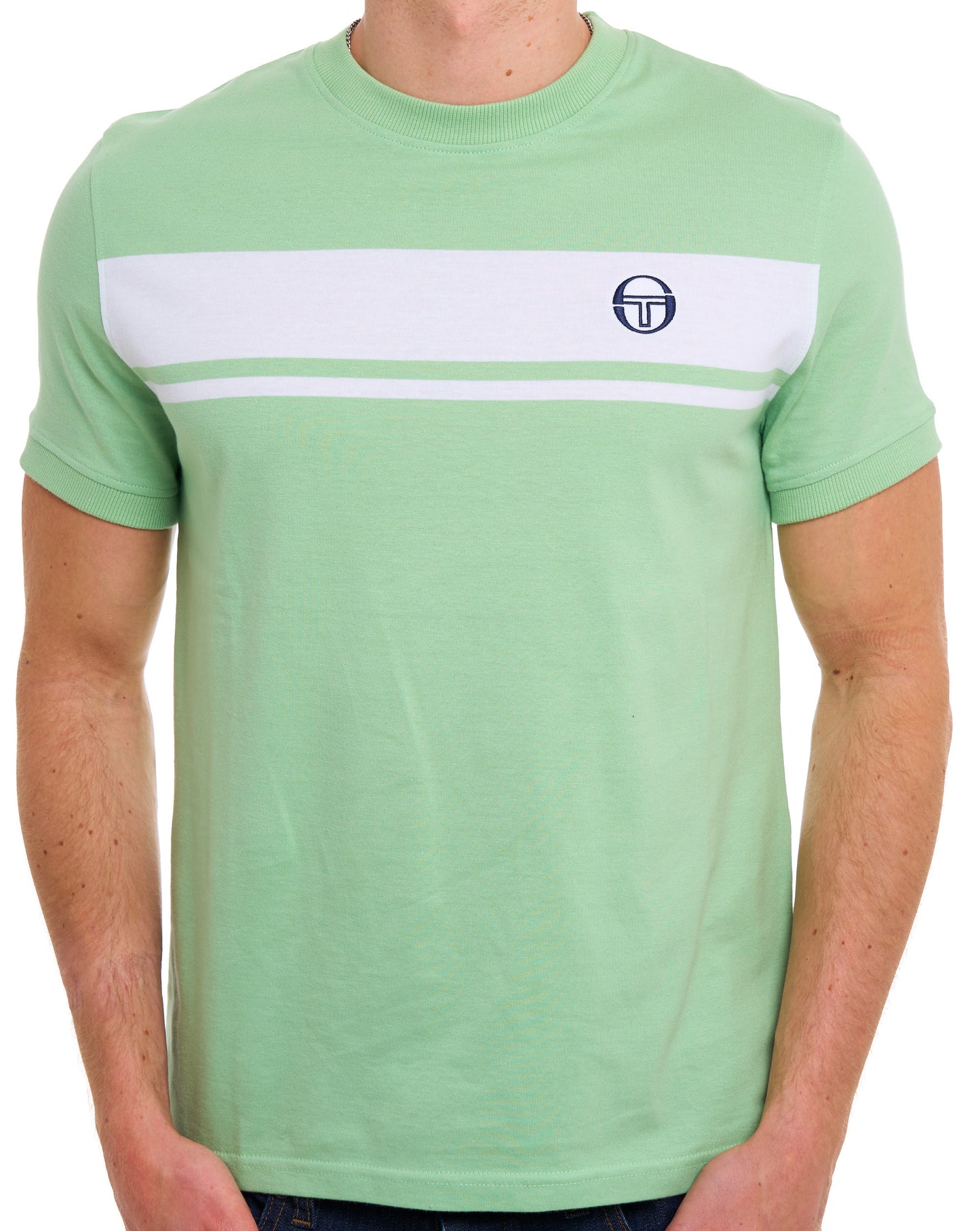 Sergio Tacchini Masters T Shirt Soft Green White