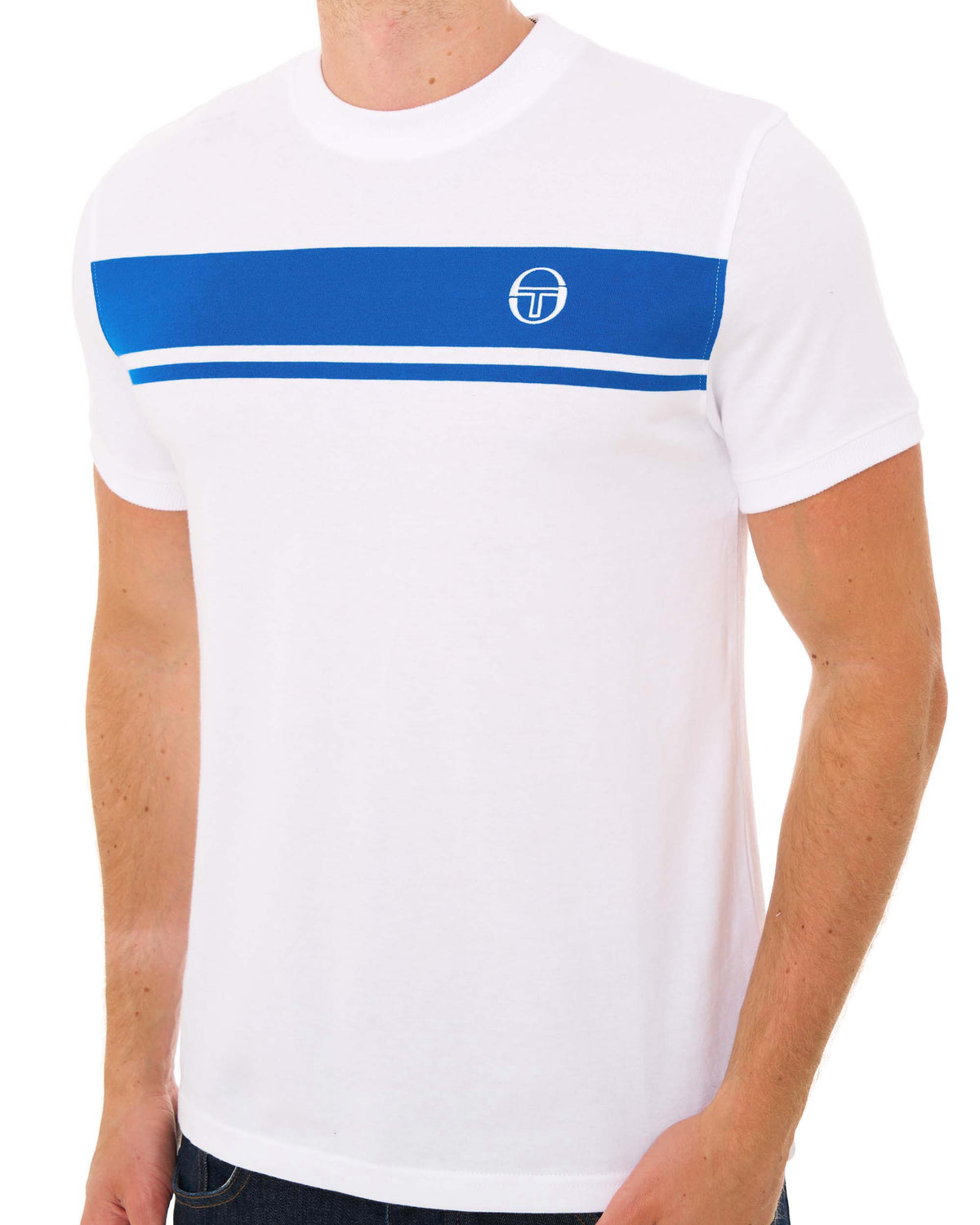 Sergio Tacchini Masters T Shirt White/Blue