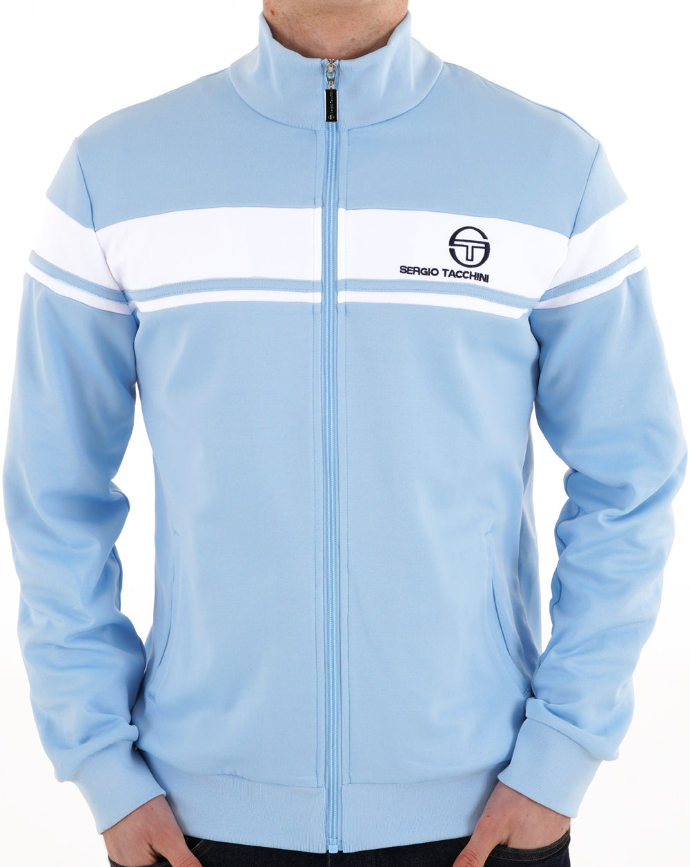 Sergio Tacchini Masters Track Top Sky Blue/White
