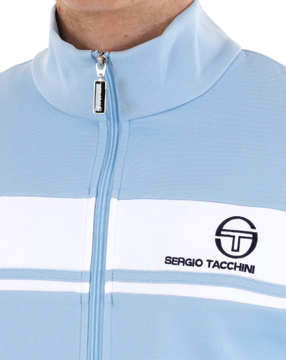 Sergio Tacchini Masters Track Top Sky Blue/White