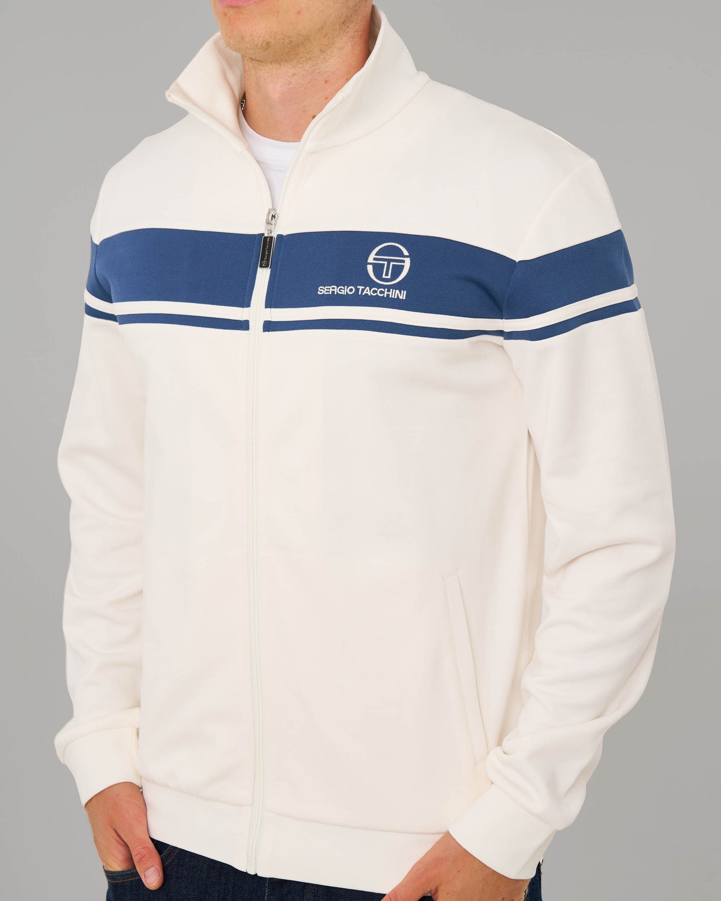 Sergio Tacchini Masters Track Top Gardenia/Vintage Indigo
