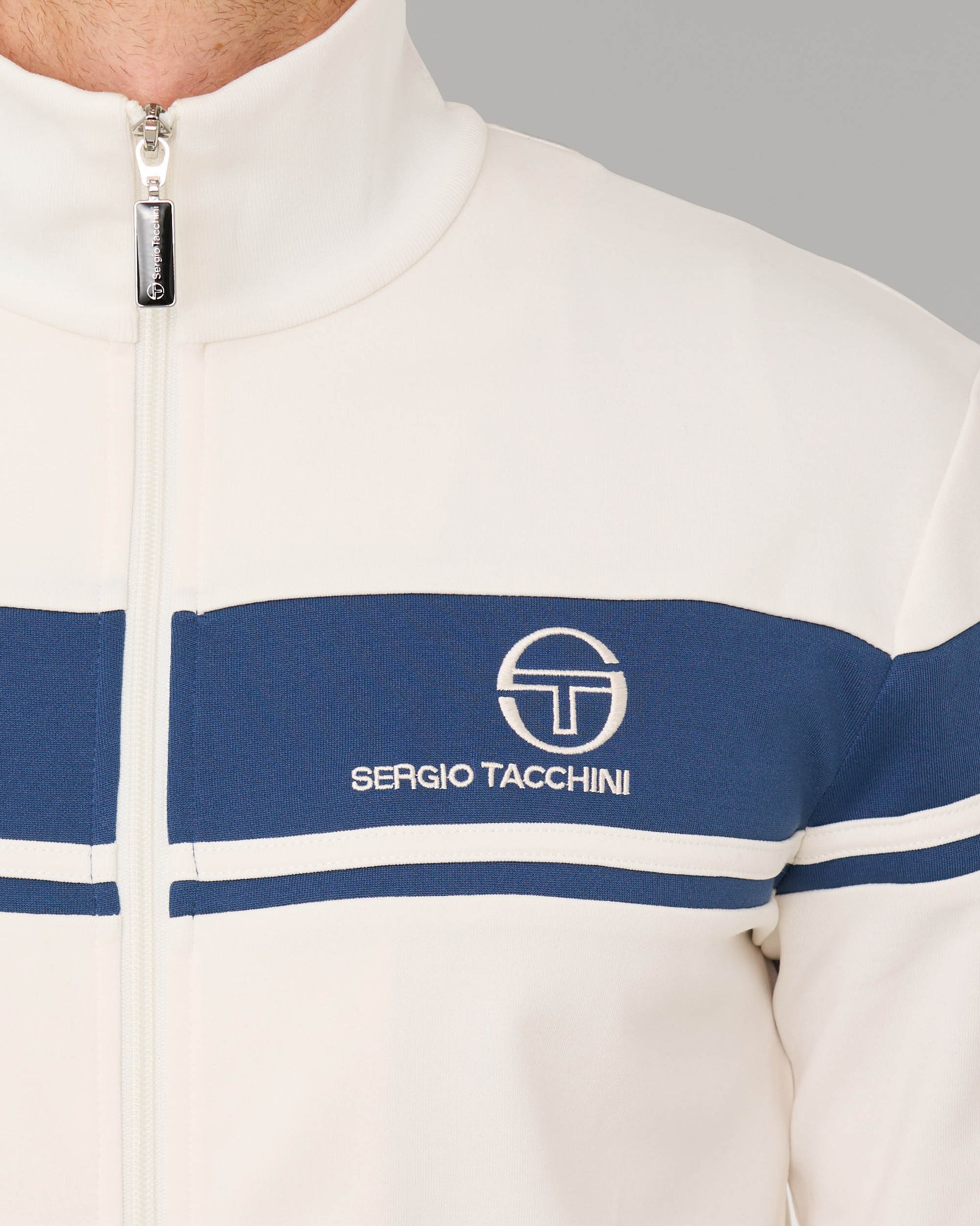 Sergio Tacchini Masters Track Top Gardenia/Vintage Indigo