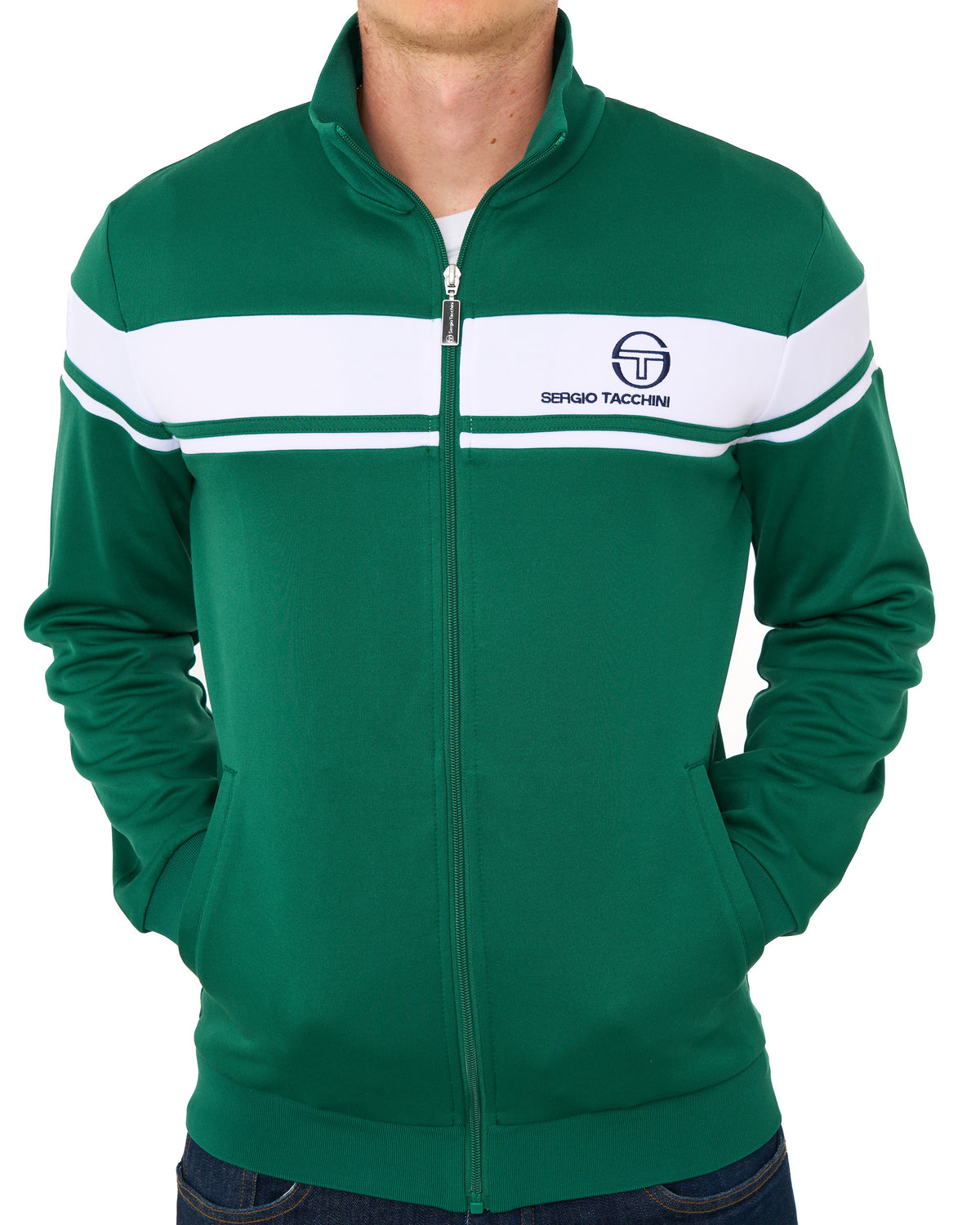 Sergio Tacchini Masters Track Top Green / White