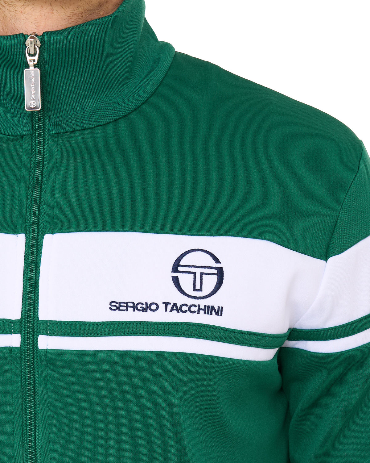 Sergio Tacchini Masters Track Top Green / White