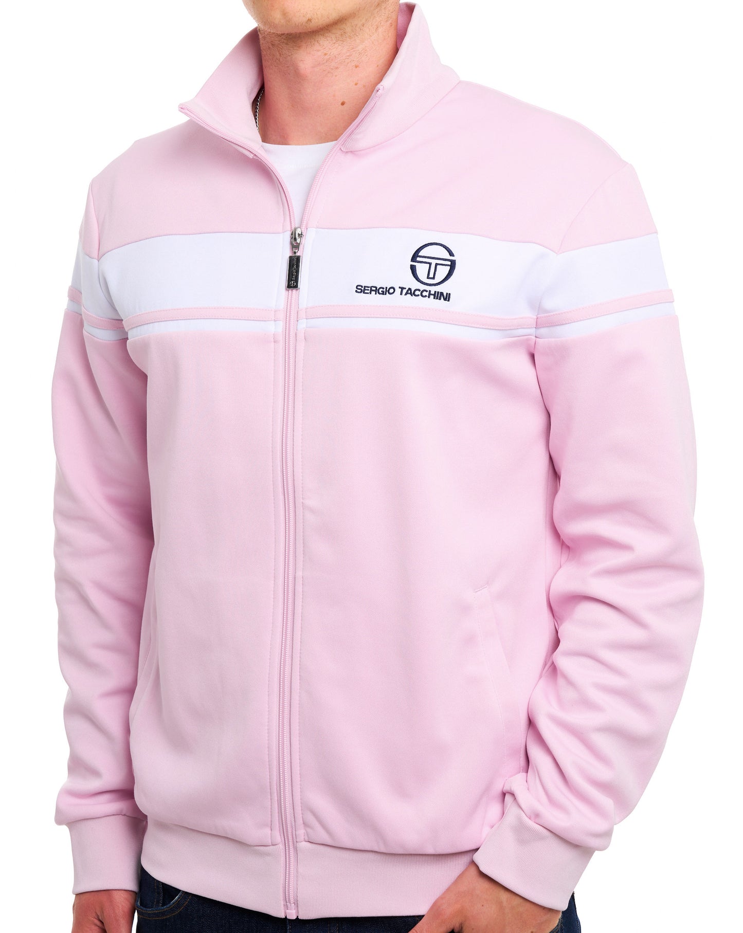 Sergio Tacchini Masters Track Top Pink/White