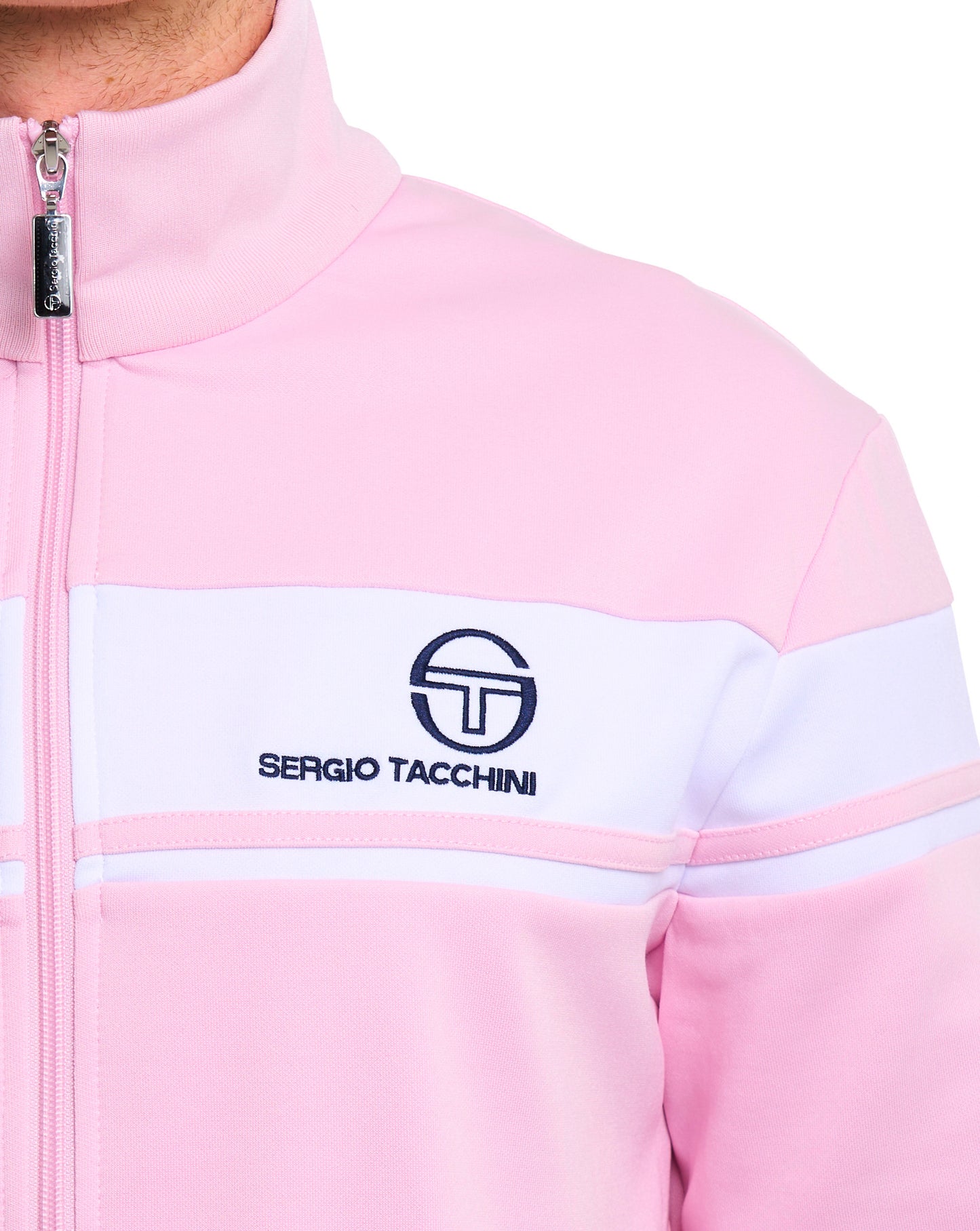 Sergio Tacchini Masters Track Top Pink/White