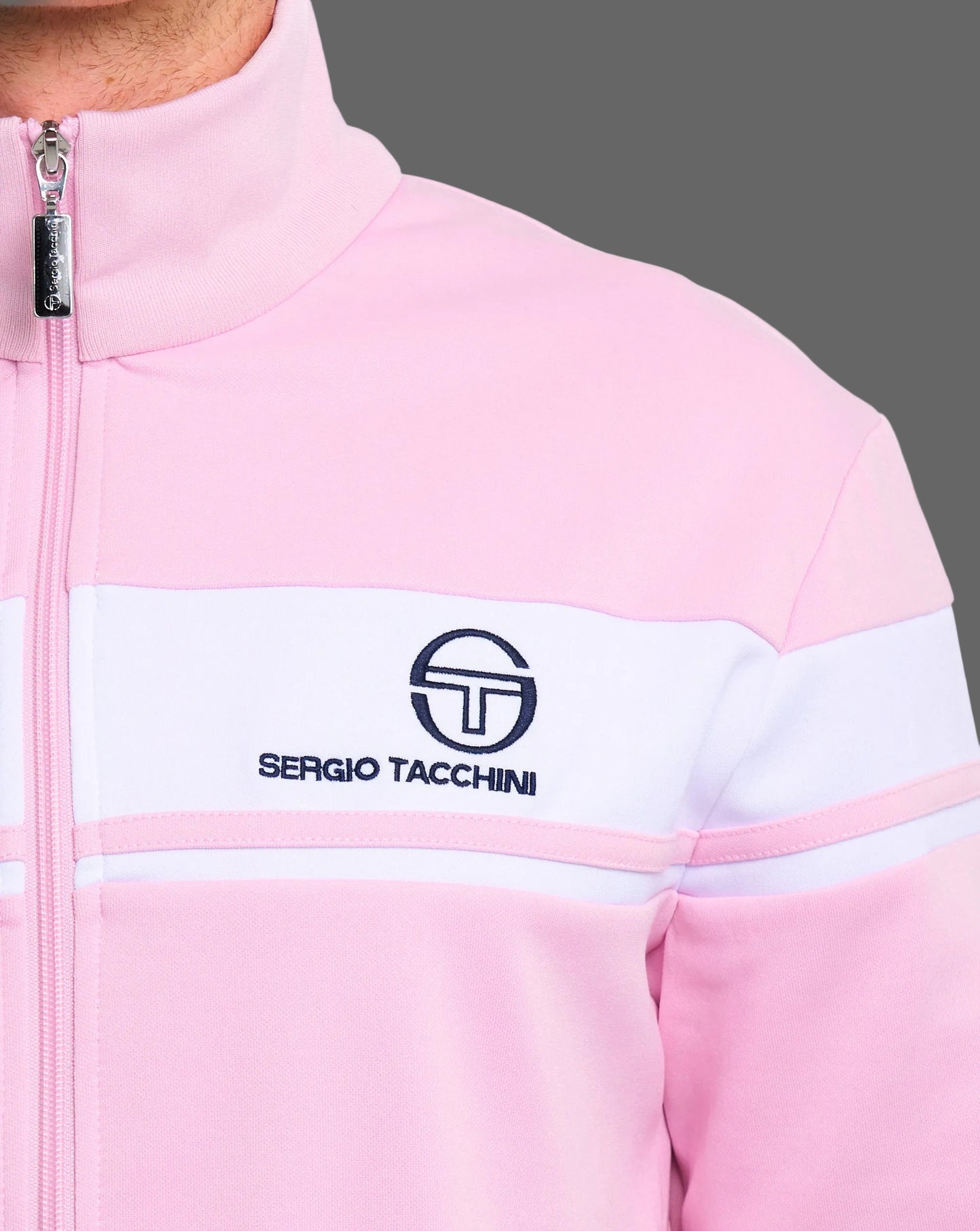 Sergio Tacchini Masters Track Top Pink/White