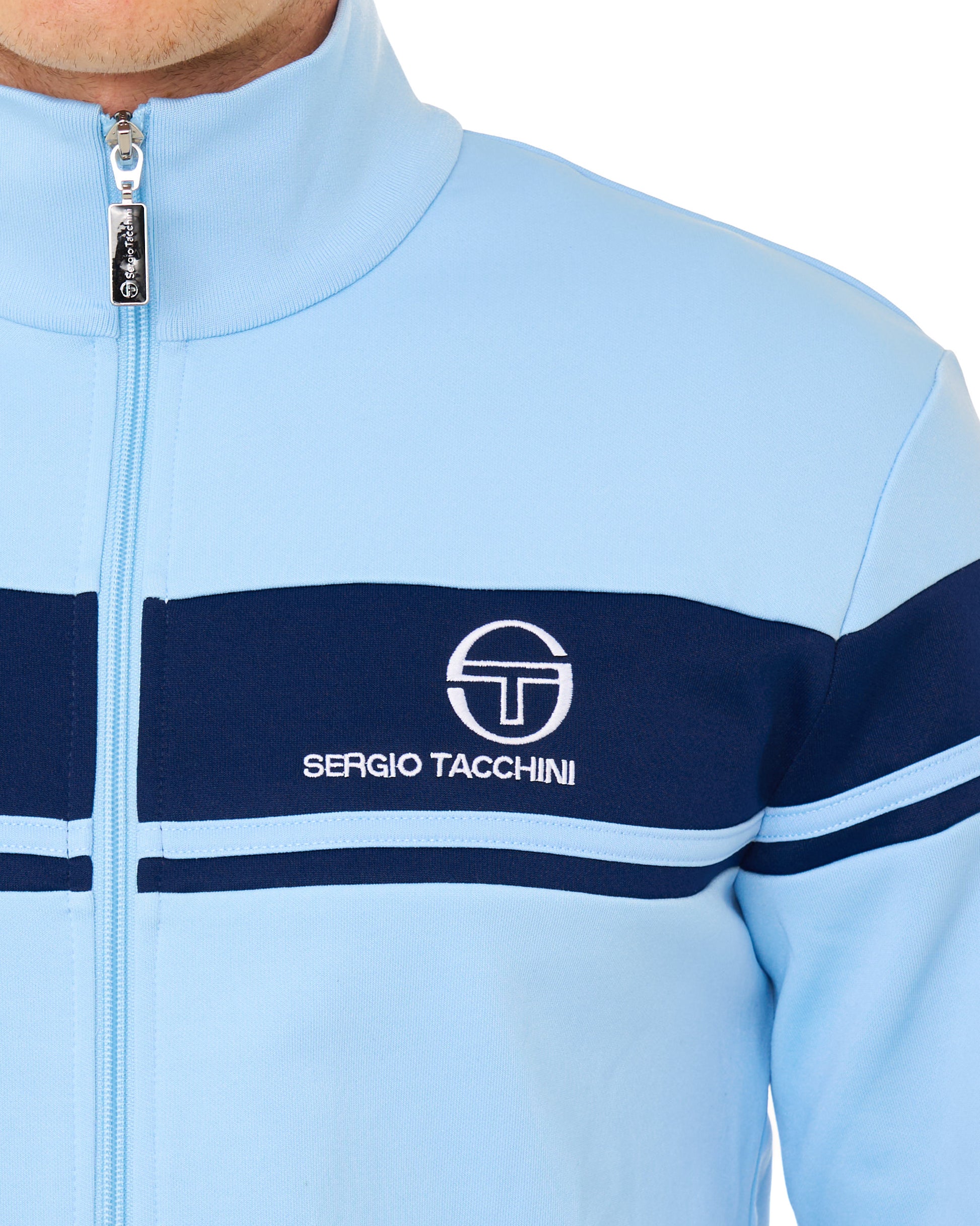 Sergio Tacchini Masters Track Top Sky Blue/Navy
