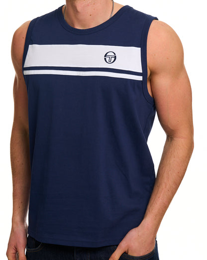 Sergio Tacchini Masters Vest Navy Blue/White