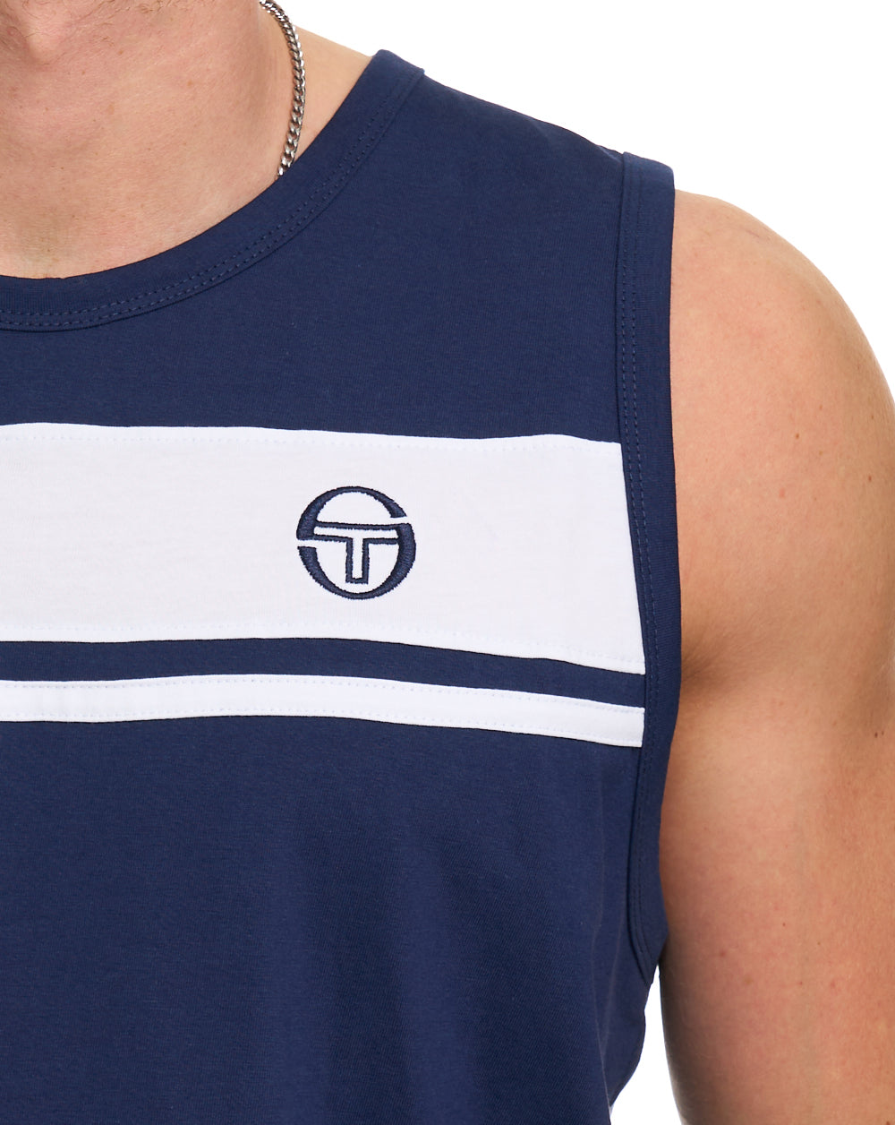 Sergio Tacchini Masters Vest Navy Blue/White