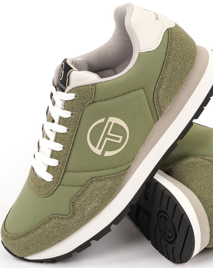 Sergio Tacchini Mile Mix Trainers Light Khaki/Off White