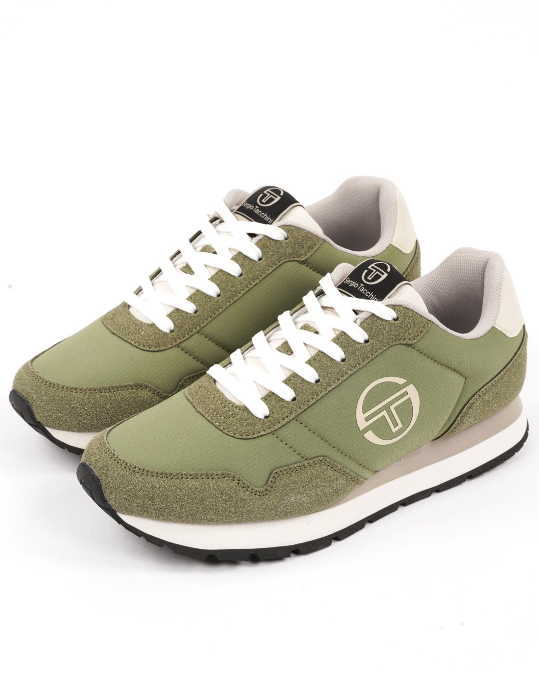 Sergio Tacchini Mile Mix Trainers Light Khaki/Off White