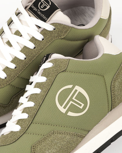 Sergio Tacchini Mile Mix Trainers Light Khaki/Off White