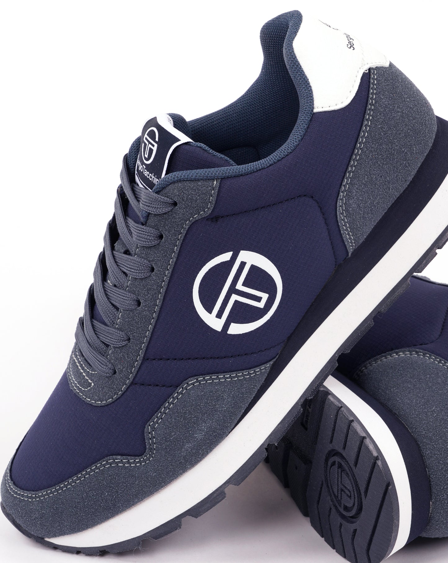 Sergio Tacchini Mile Mix Trainers Navy Blue Jeans