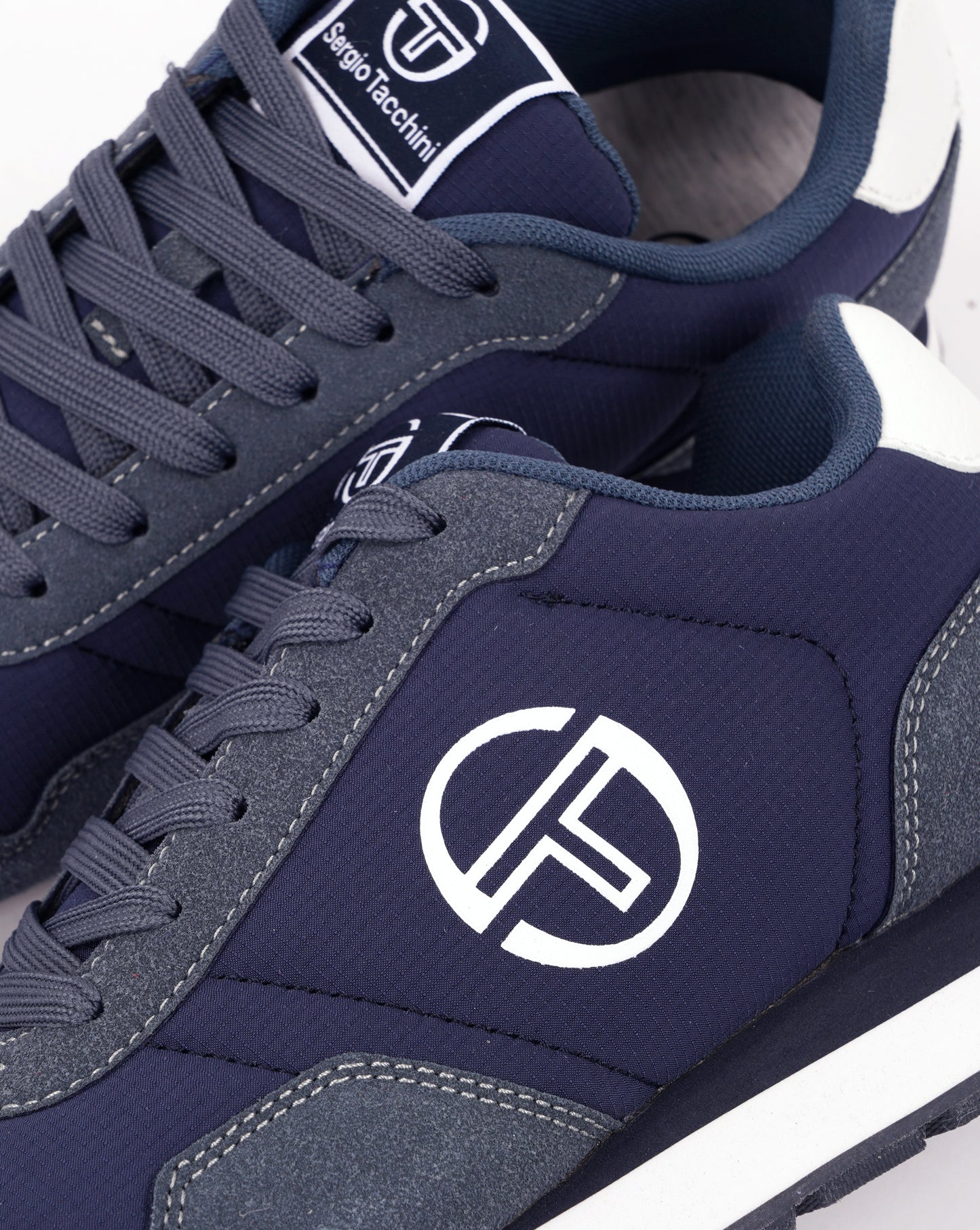 Sergio Tacchini Mile Mix Trainers Navy Blue Jeans