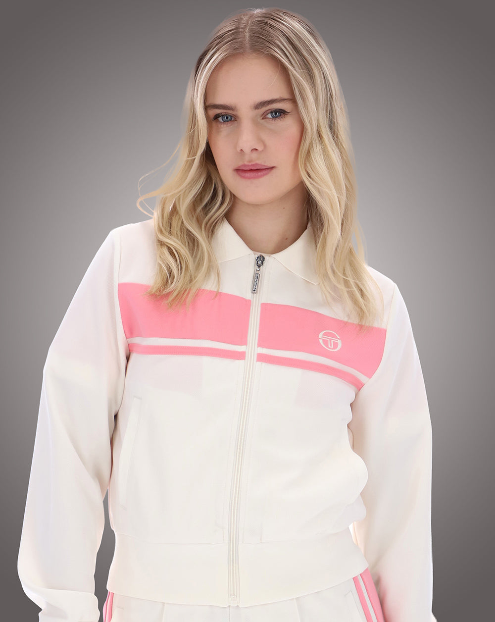 Sergio Tacchini Miss Masters Track Top Gardenia/Pink