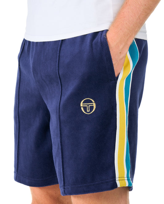 Sergio Tacchini Sergio Tacchini Monte Velour Shorts Navy Blue