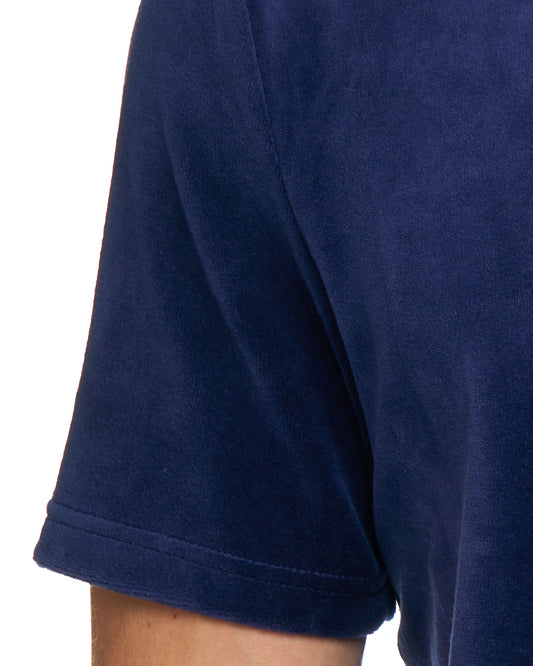 Sergio Tacchini Sergio Tacchini Monte Velour T Shirt Navy Blue