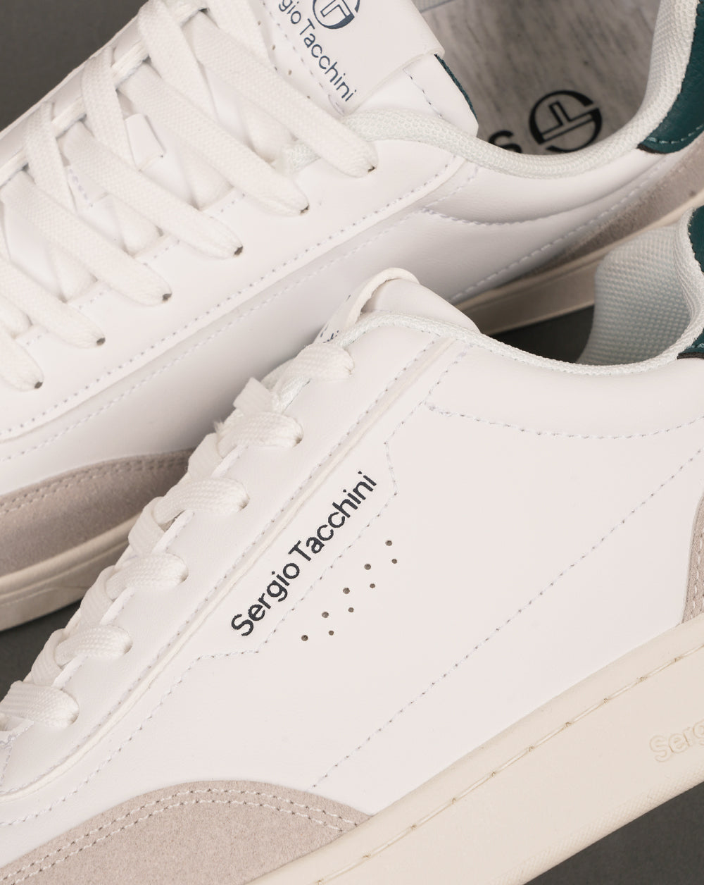 Sergio Tacchini New Action LTX Trainers White/Dark Green