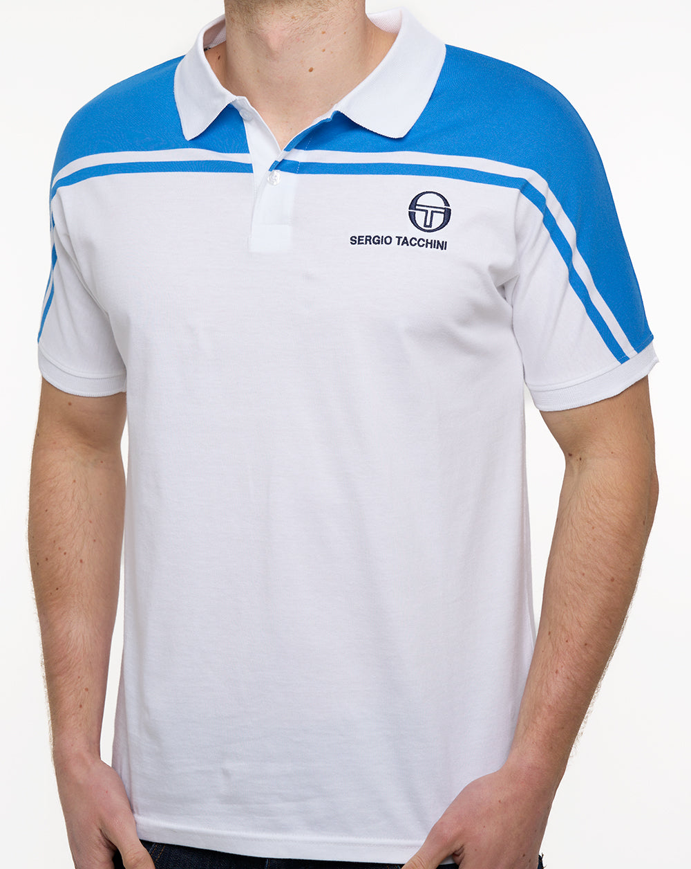 Sergio Tacchini New Young Line Polo Shirt White/Blue