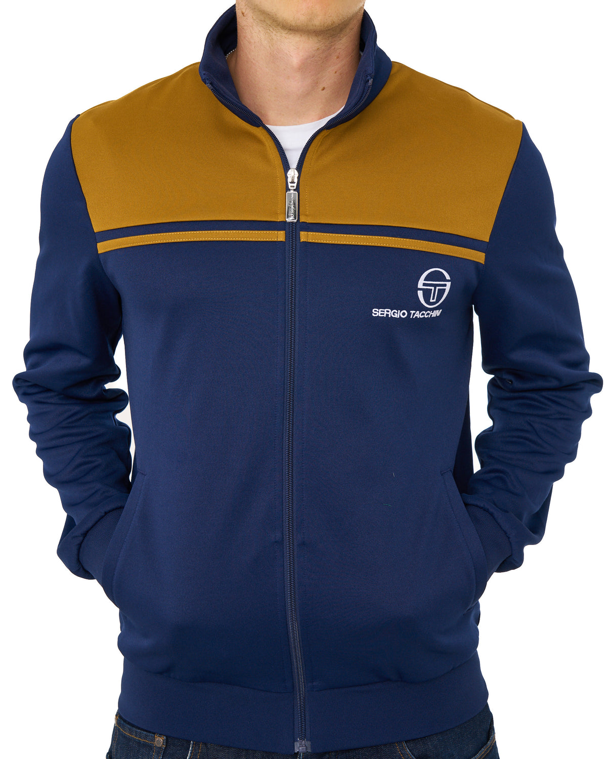 Sergio Tacchini New Young Line Track Top Navy Blue/Golden Brown