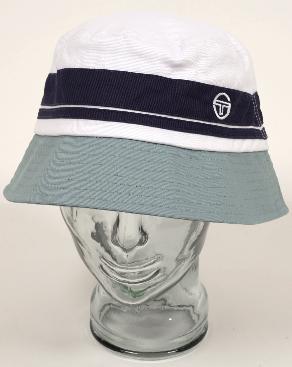 Sergio Tacchini Newsford Bucket Hat White/Navy/Lead