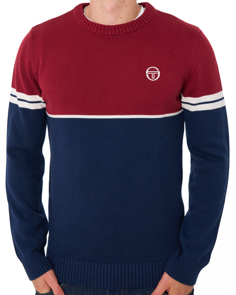 Sergio Tacchini Orion Knit Jumper Merlot/Navy Blue