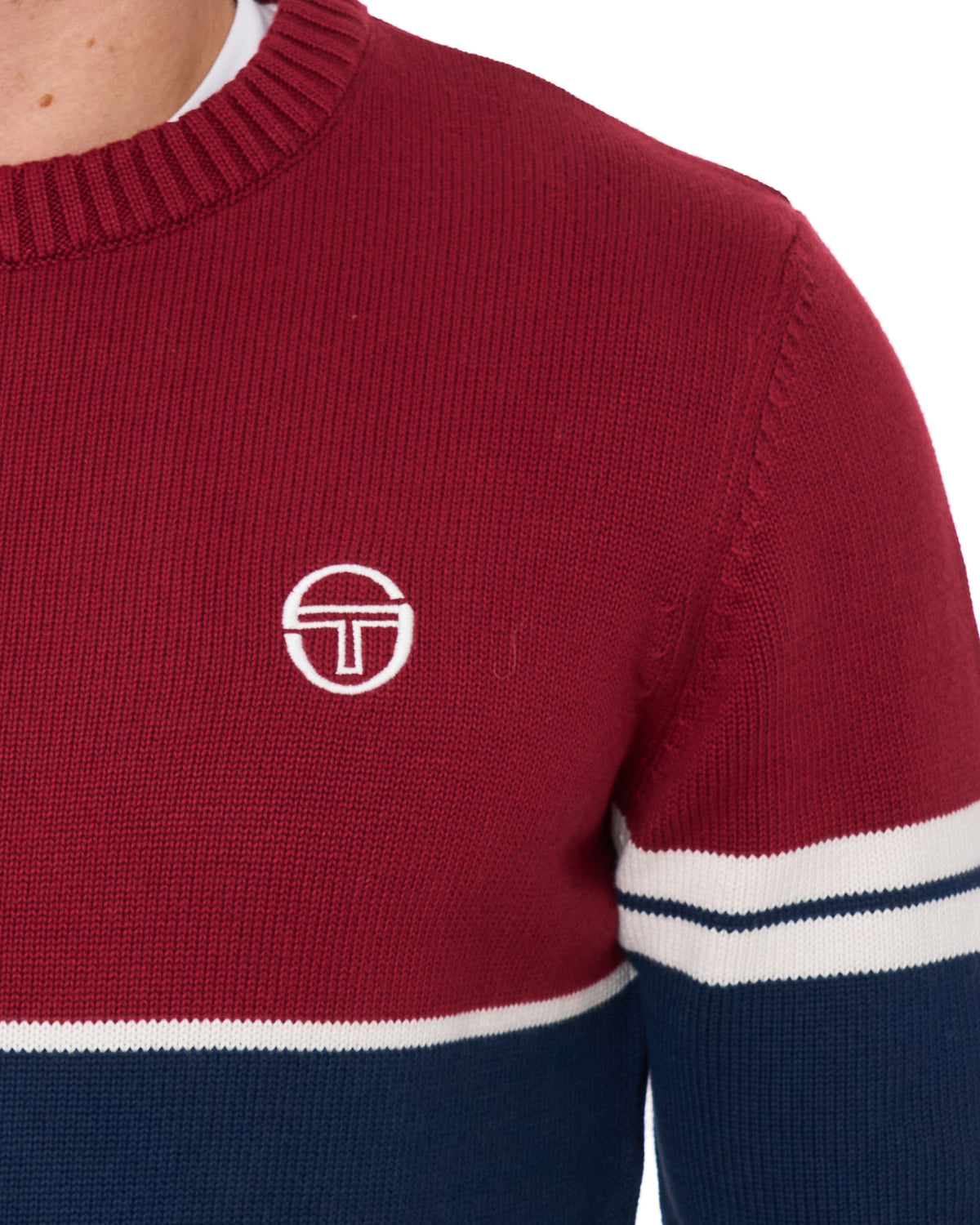 Sergio Tacchini Orion Knit Jumper Merlot/Navy Blue