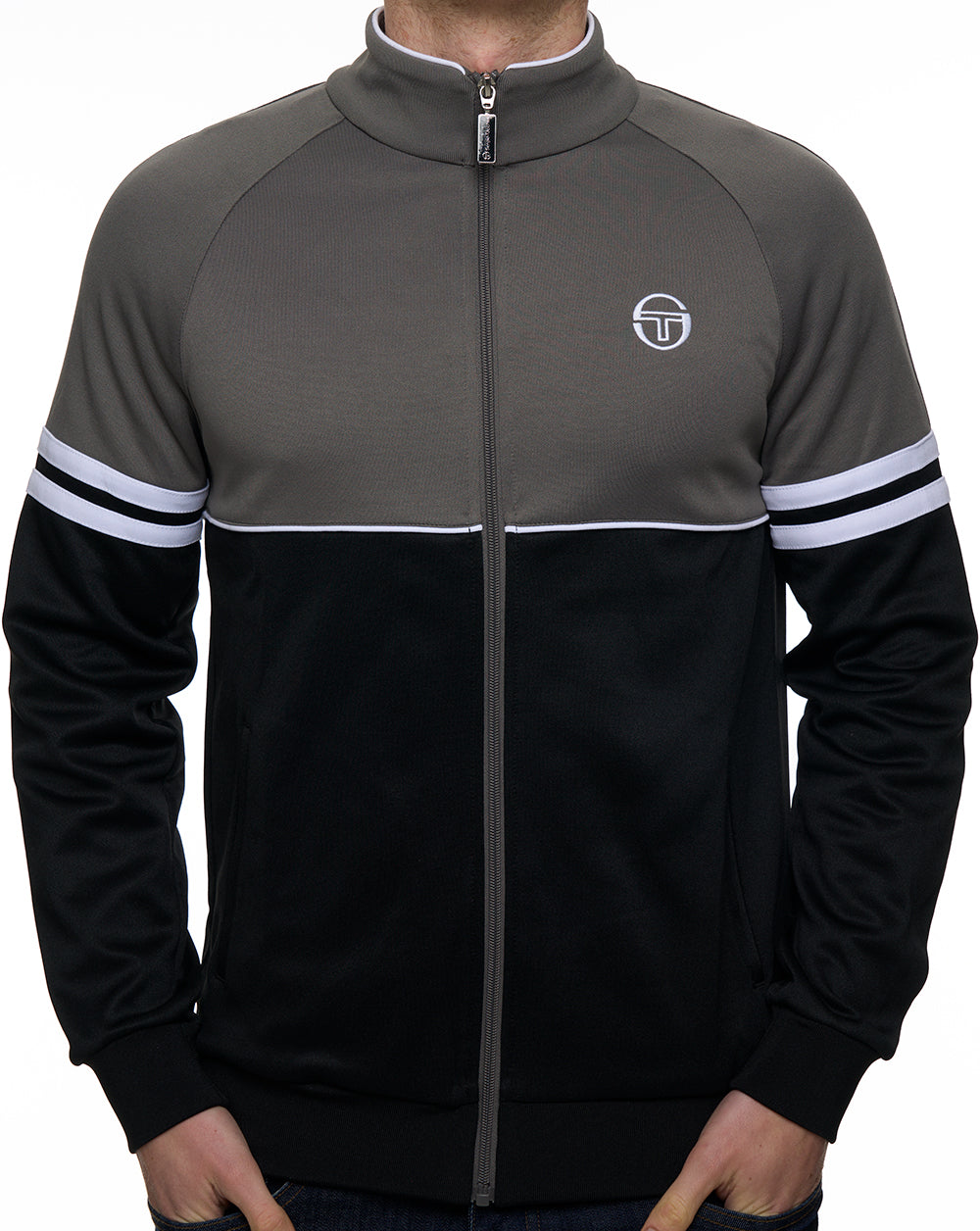 Sergio Tacchini Orion Track Top Charcoal Grey/Black