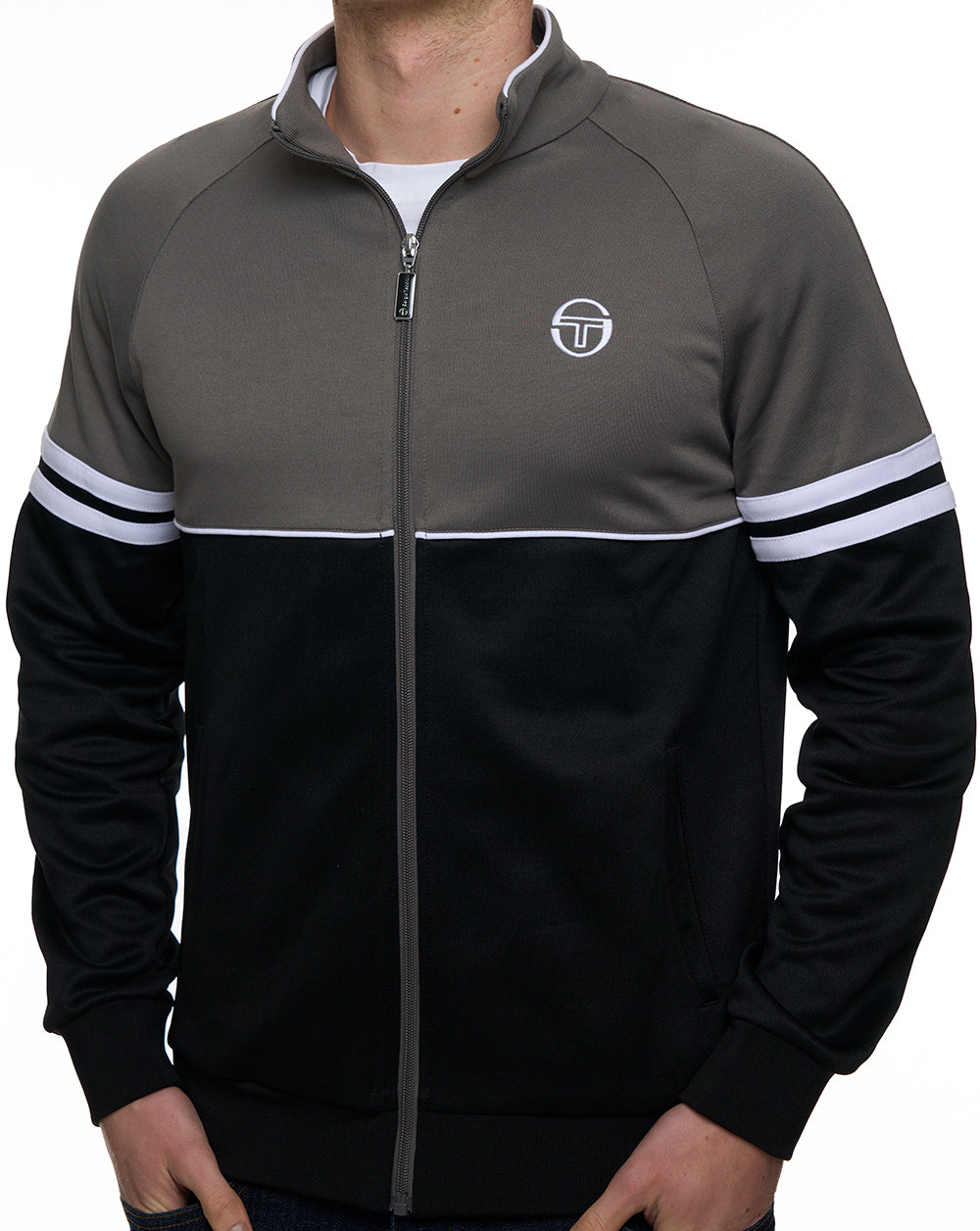 Sergio Tacchini Orion Track Top Charcoal Grey/Black