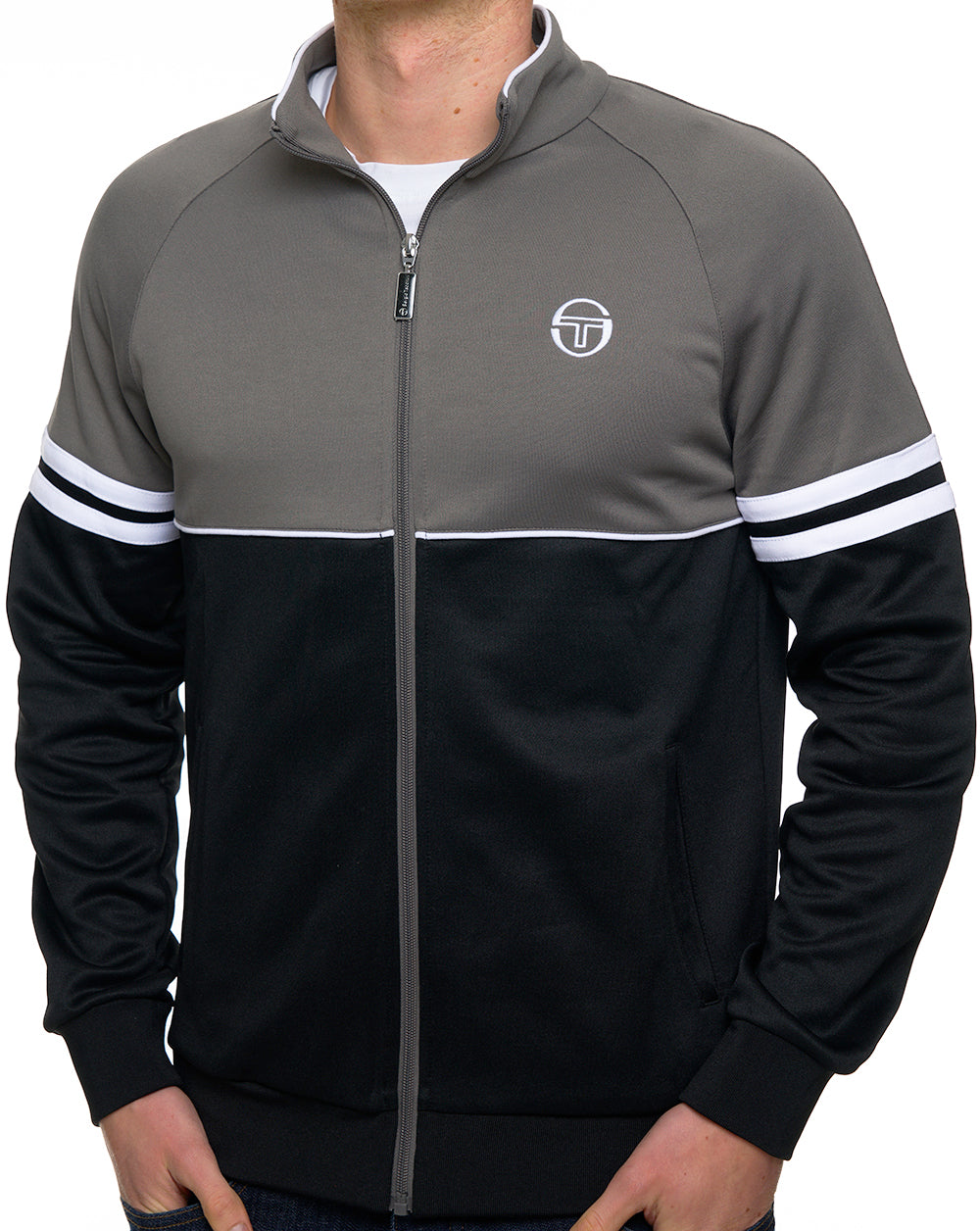 Sergio Tacchini Orion Track Top Charcoal Grey/Black