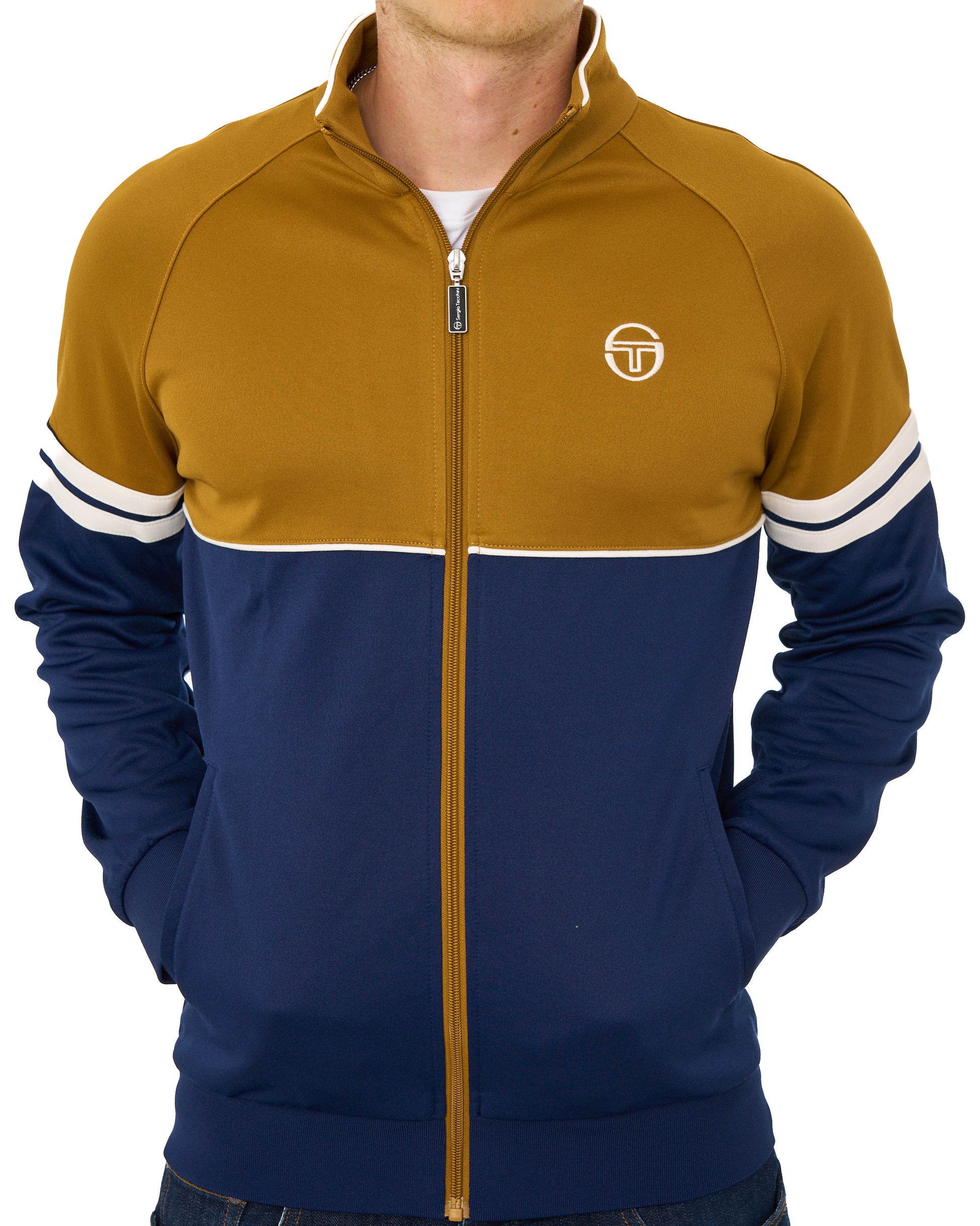 Sergio Tacchini Orion Track Top Golden Brown/Navy