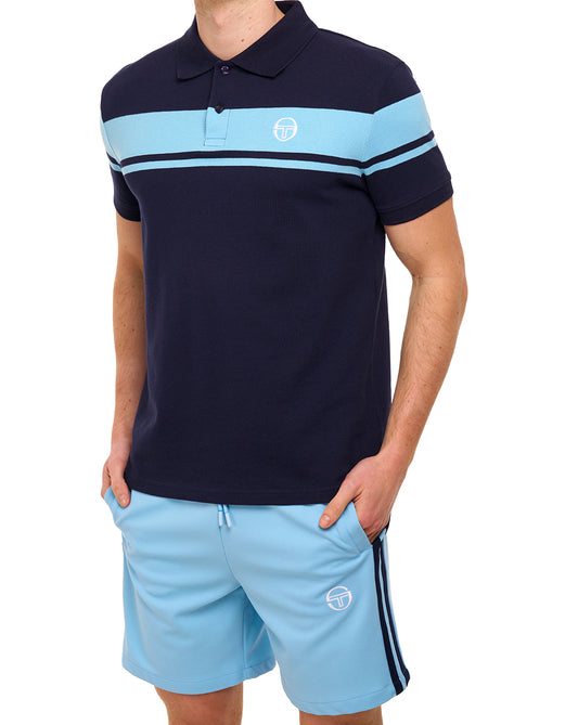 Sergio Tacchini Sergio Tacchini Young Line Polo Shirt Navy Blue/Baltic Sea