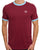 Sergio Tacchini Pro Ringer T Shirt Claret/Sky Blue